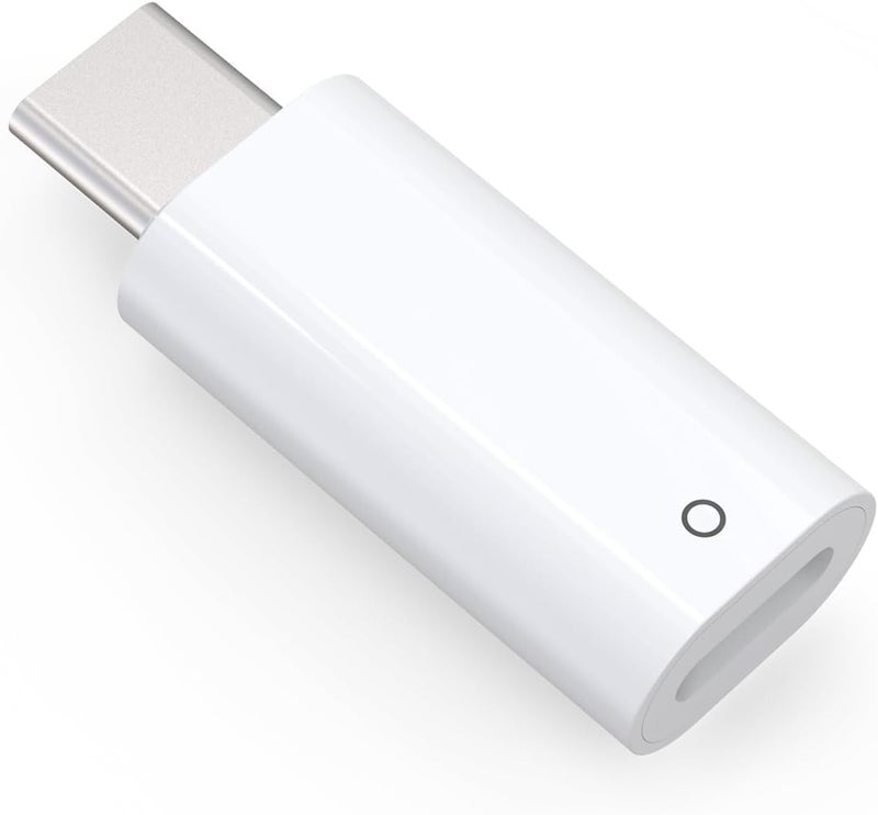 TechMatte USB C Pencil Adapter Designed for Apple Pencil 1st Generation, Only Compatible with iPad 10th Generation,Male USB-C to Female Lightning Pencil Charging Adapter - Image 1